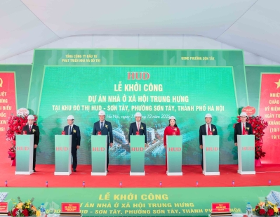 Tổng công ty HUD khởi công Dự án nhà ở xã hội Trung Hưng tại Khu đô thị HUD - Sơn Tây