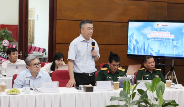 Lãnh đạo Tổng công ty HUD đề xuất kiến nghị tại Hội thảo trực tuyến về nhà ở xã hội
