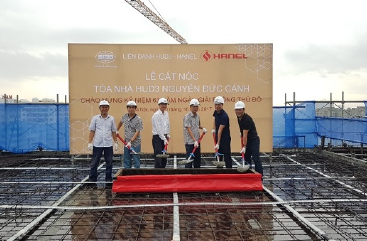 Lễ cất nóc - sự kiện quan trọng, đánh dấu sự thành công tốt đẹp dự án HUD3 Nguyễn Đức Cảnh