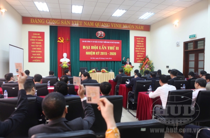 Công ty HUD8 tổ chức Đại hội Chi bộ lần thứ II nhiệm kỳ 2015-2020