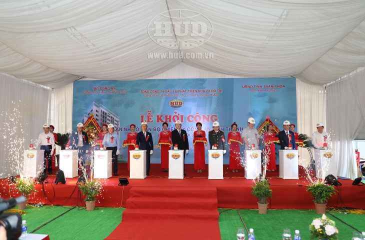 Công ty HUD4 tổ chức Khởi công Dự án Nhà ở Xã hội cán bộ chiến sỹ Công an tỉnh Thanh Hóa