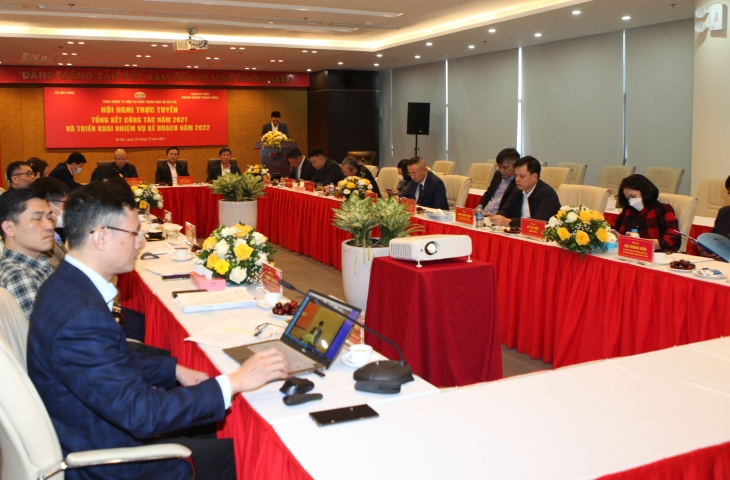 Tổng công ty HUD tổ chức Hội nghị trực tuyến tổng kết công tác năm 2021 và triển khai nhiệm vụ kế hoạch năm 2022