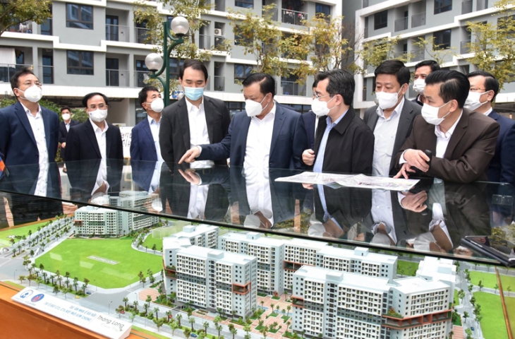 Bí thư Thành ủy Hà Nội Đinh Tiến Dũng: Đẩy mạnh đầu tư các dự án nhà ở xã hội, bảo đảm tiến độ, chất lượng