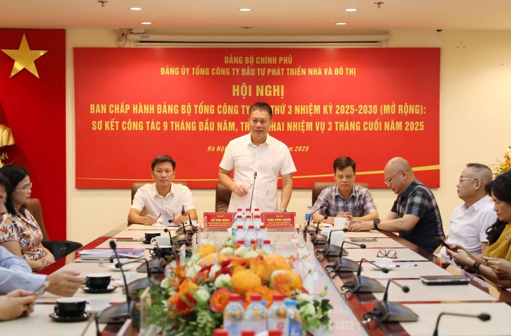 Đảng ủy Tổng công ty HUD sơ kết 9 tháng đầu năm 2025: Đạt và vượt kế hoạch 09 tháng - quyết tâm bứt phá trong Quý IV/2025