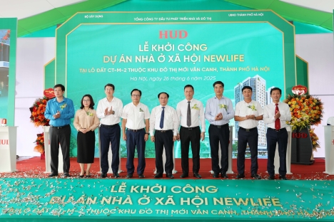 Tổng công ty HUD tổ chức Lễ khởi công Dự án Nhà ở xã hội NEWLIFE tại lô đất CT-M-2 thuộc Khu đô thị mới Vân Canh, Hà Nội