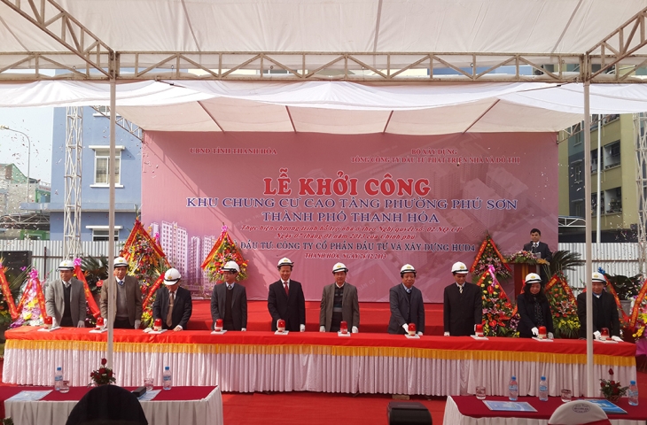 Công ty HUD4: Khởi công xây dựng khu chung cư cao tầng phường Phú Sơn, tỉnh Thanh Hóa