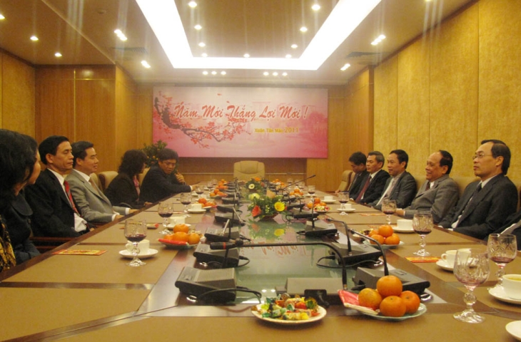 Lãnh đạo Đảng bộ Khối Doanh nghiệp Trung ương đến thăm và chúc Tết Đảng bộ Tập đoàn Phát triển nhà và đô thị 