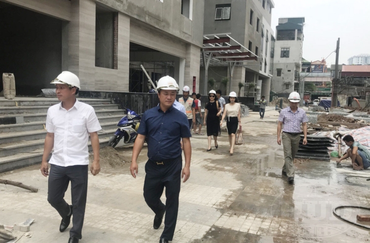 Chủ tịch HĐTV và Tổng Giám đốc Tổng công ty HUD kiểm tra Dự án HUD3 Nguyễn Đức Cảnh