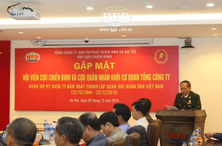 Hội Cựu chiến binh Tổng công ty tổ chức chương trình gặp mặt Hội viên Hội CCB và cựu quân nhân Khối Cơ quan Tổng công ty nhân kỷ niệm 10 năm Ngày thành lập Hội Cựu chiến binh Tổng công ty HUD (18/12/2009 - 18/12/2019)