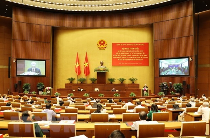 Xây dựng Đảng . Hội nghị trực tuyến toàn quốc sơ kết 5 năm thực hiện Chỉ thị số 05-CT/TW của Bộ Chính trị và nghiên cứu, học tập chuyên đề toàn khóa về "Học tập và làm theo tư tưởng, đạo đức, phong cách Hồ Chí Minh" năm 2021