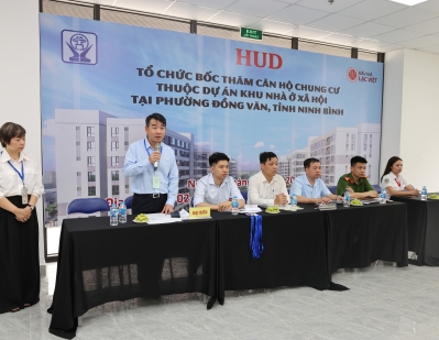 Tổng công ty HUD tổ chức bốc thăm quyền mua căn hộ nhà ở xã hội tại phường Đồng Văn, tỉnh Ninh Bình