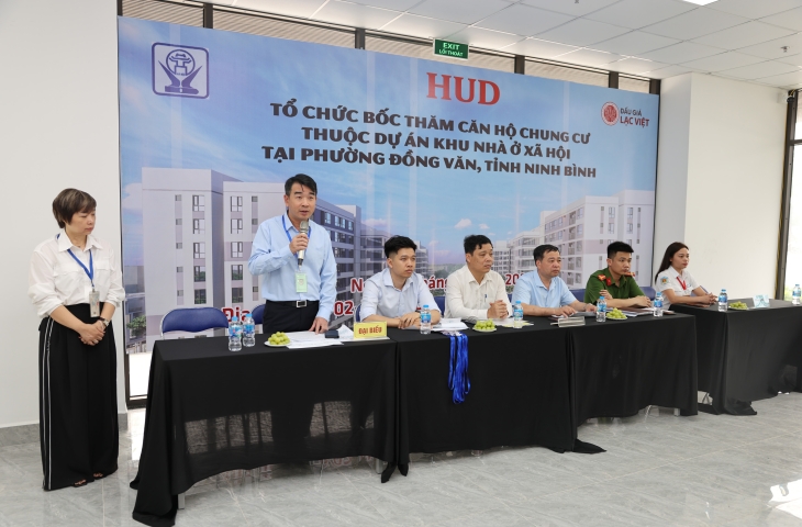 Tổng công ty HUD tổ chức bốc thăm quyền mua căn hộ nhà ở xã hội tại phường Đồng Văn, tỉnh Ninh Bình