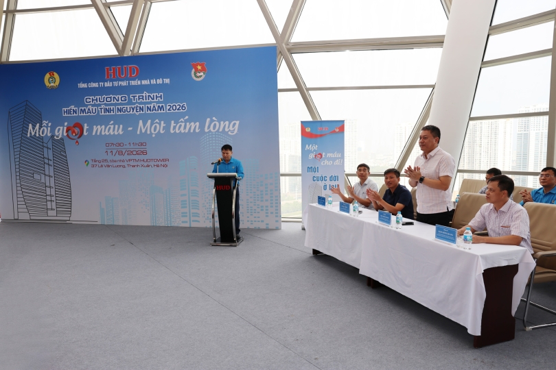 Tổng công ty HUD lan tỏa yêu thương qua chương trình hiến máu tình nguyện năm 2026